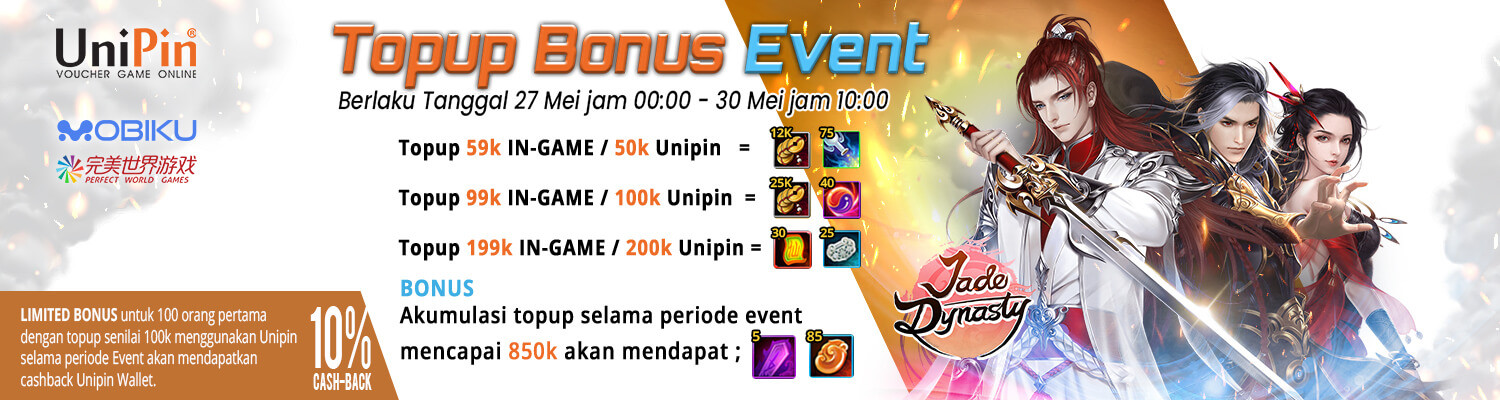 Jade Dynasty – Topup Bonus Event